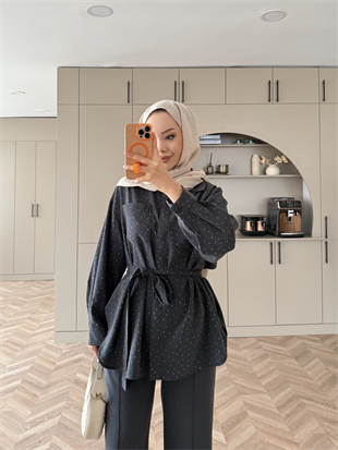 Fiola Taşlı Takım Antrasit (4404)