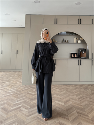 Fiola Taşlı Takım Antrasit (4404)