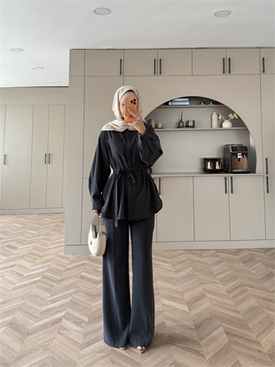 Fiola Taşlı Takım Antrasit (4404)