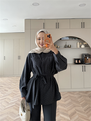 Fiola Taşlı Takım Antrasit (4404)