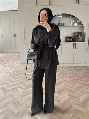 Fiola Taşlı Takım Kahve (4404)