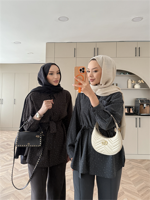 Fiola Taşlı Takım Kahve (4404)