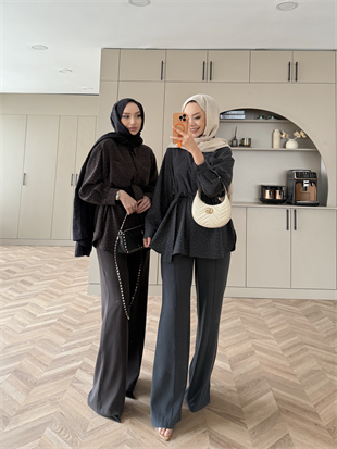 Fiola Taşlı Takım Kahve (4404)