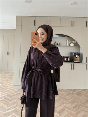 Fiola Taşlı Takım Mürdüm (4404)