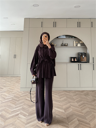 Fiola Taşlı Takım Mürdüm (4404)