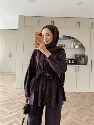 Fiola Taşlı Takım Mürdüm (4404)