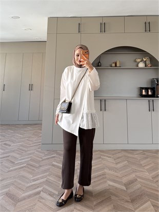 Fisto Detaylı Sweat Ekru (3525)