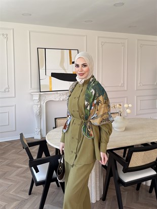 Flint Düğmeli Pantolonlu Takım Haki (4517)