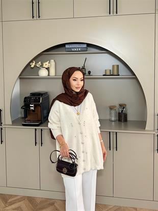 Frida Angora Hırka Bej