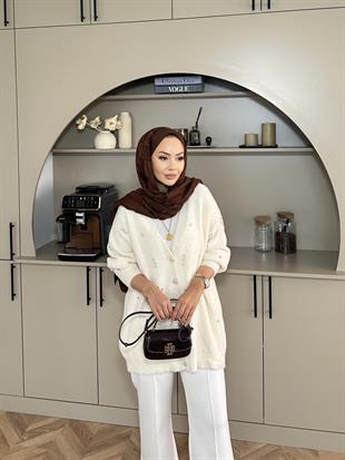 Frida Angora Hırka Bej