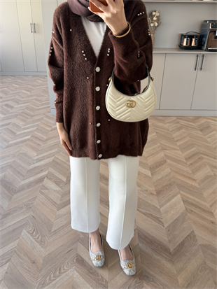 Frida Angora Hırka Mavi