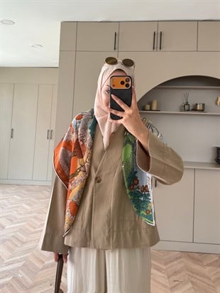 Front Düğmeli Bluz Haki (5461)