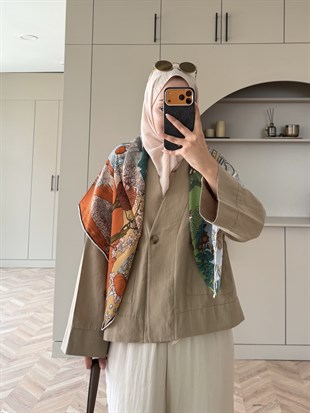Front Düğmeli Bluz Haki (5461)