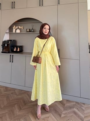 Fuya Brode Elbise ButterYellow (4494)
