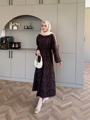 Fuya Brode Elbise Kahve (4494)