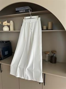 Gai Çımalı Pantolon Beyaz