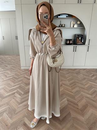 Galvin Geniş Yaka Elbise Taş