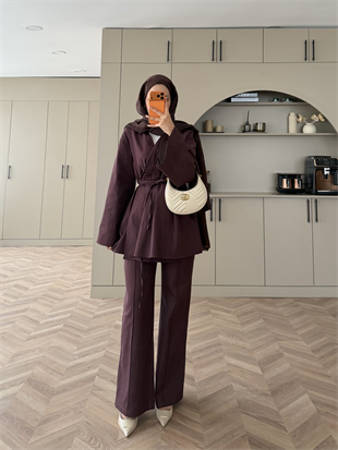 Garance Kruvaze Pantolonlu Kot Takım Haki (2367)