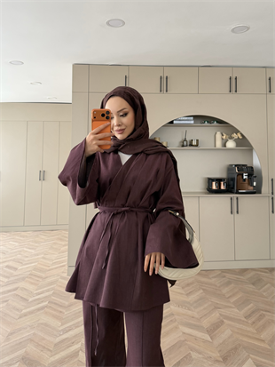 Garance Kruvaze Pantolonlu Kot Takım Haki (2367)