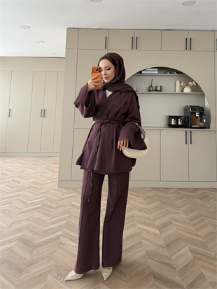 Garance Kruvaze Pantolonlu Kot Takım Haki (2367)