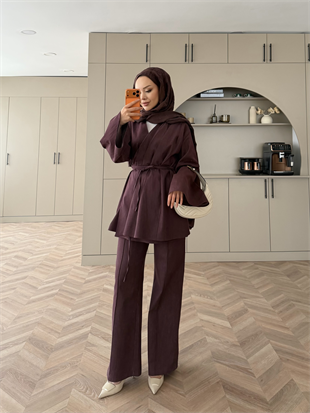 Garance Kruvaze Pantolonlu Kot Takım Haki (2367)