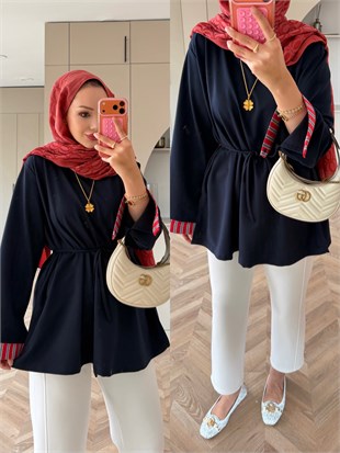 Garnili Oysh Oversize Sweat Lacivert (3521)