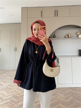 Garnili Oysh Oversize Sweat Lacivert (3521)