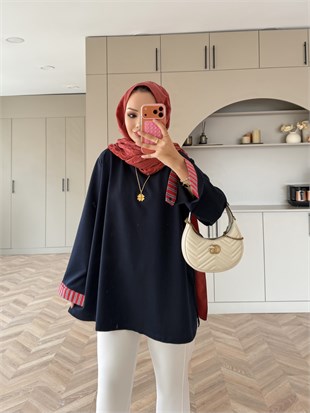 Garnili Oysh Oversize Sweat Lacivert (3521)