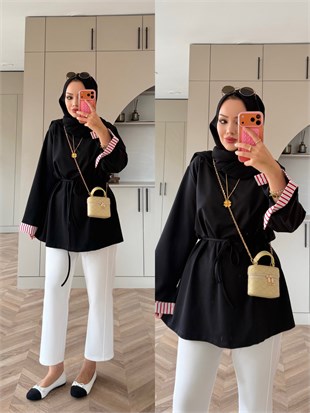 Garnili Oversize Oysh Sweat Siyah (3521)