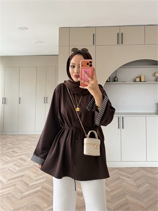 Garnili Oysh Oversize Sweat Kahve (3521)