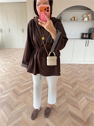 Garnili Oysh Oversize Sweat Kahve (3521)