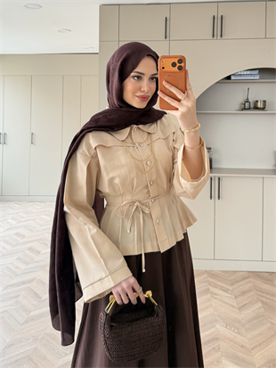 Gasto Belden Oturtmalı Gömlek Bej (2015)