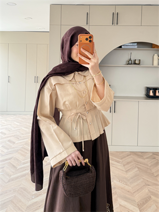 Gasto Belden Oturtmalı Gömlek Bej (2015)