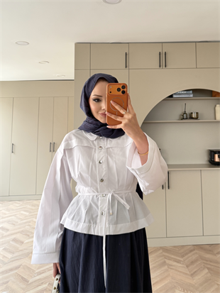 Gasto Belden Oturtmalı Gömlek Beyaz (2015)