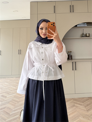 Gasto Belden Oturtmalı Gömlek Beyaz (2015)