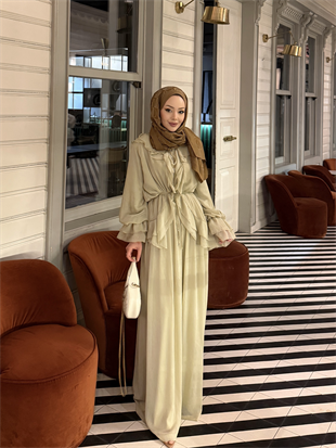 Ghalia Şifon Pantolonlu Takım Butteryellow