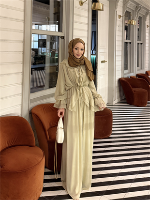 Ghalia Şifon Pantolonlu Takım Butteryellow