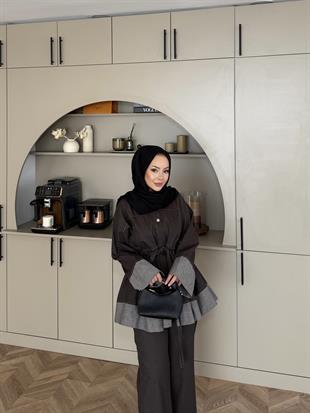 Gisa Pantolonlu Takım Kahve