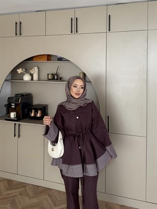 Gisa Pantolonlu Takım Vişne