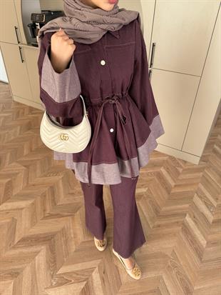 Gisa Pantolonlu Takım Vişne