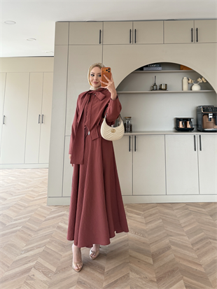 Glady Yaka Bağlamalı Cupra Etekli Takım Kiremit (3023)