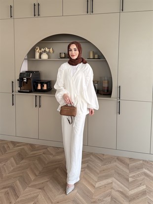 Goddes Bağlamalı Tensel Takım Beyaz (5746)