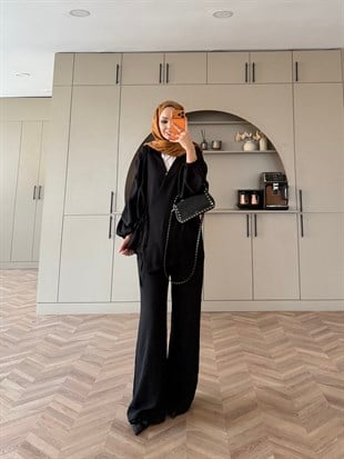 Goddes Bağlamalı Tensel Takım Siyah (5746)