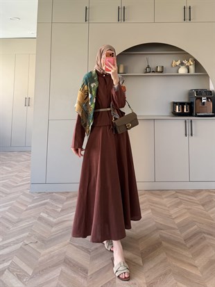 Gravity Bağlamalı Etekli Takım Bordo (4533)