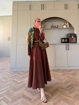 Gravity Bağlamalı Etekli Takım Bordo (4533)