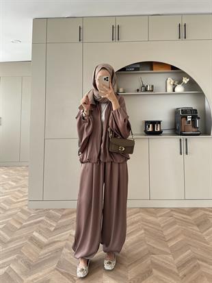 Gua Saten Bomber Takım Kahve