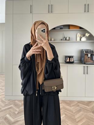 Gua Saten Bomber Takım Siyah