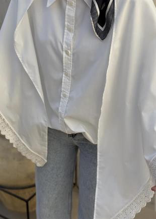 Güpürlü Gömlek Beyaz