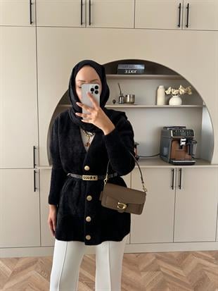 Hadley Sakallı Hırka Siyah