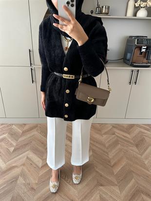 Hadley Sakallı Hırka Siyah